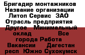 Бригадир монтажников › Название организации ­ Литоп-Сервис, ЗАО › Отрасль предприятия ­ Другое › Минимальный оклад ­ 23 000 - Все города Работа » Вакансии   . Дагестан респ.,Южно-Сухокумск г.